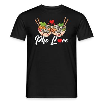 Pho Lover Chopsticks Nouilles vietnamiennes Cuisine asiatique - T-shirt homme - noir - Devant - AI Model Male 178 light (178cm)