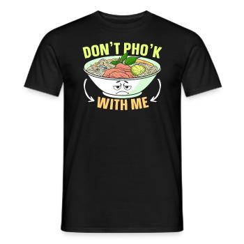 Pho Lover Chopsticks Nouilles vietnamiennes Cuisine asiatique - T-shirt homme - noir - Devant - AI Model Male 178 light (178cm)