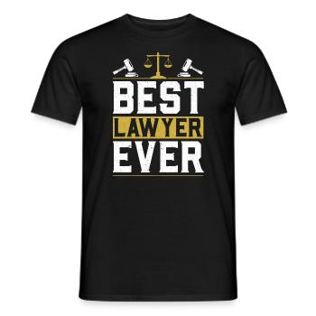 Juge Instance Salle d’audience Droit Justice Avocat Avocat - T-shirt homme - noir - Devant - AI Model Male 178 light (178cm)