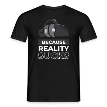 Reality Sucks VR Gaming Games - Männer T-Shirt - Schwarz - Vorne - AI Model Male 178 light (178cm)