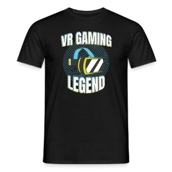 VR Gaming Legend Games - Männer T-Shirt - Schwarz - Vorne - AI Model Male 178 light (178cm)