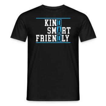 Fathers Day Best Dad Ever Kind Smart Friendly - Men's T-Shirt - black - Front - AI Model Male 178 light (178cm)
