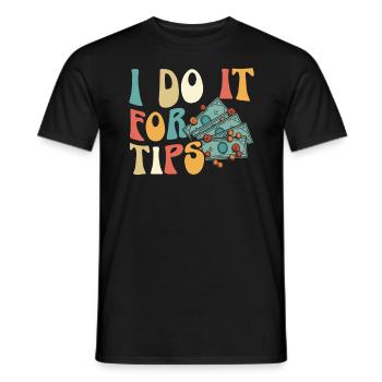 Serveur Serveuse Barman Mixologue Barman Bartending - T-shirt homme - noir - Devant - AI Model Male 178 light (178cm)