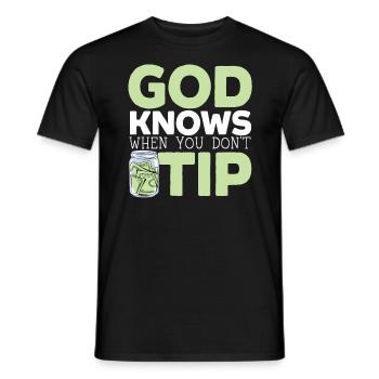 Serveur Serveuse Barman Mixologue Barman Bartending - T-shirt homme - noir - Devant - AI Model Male 178 light (178cm)
