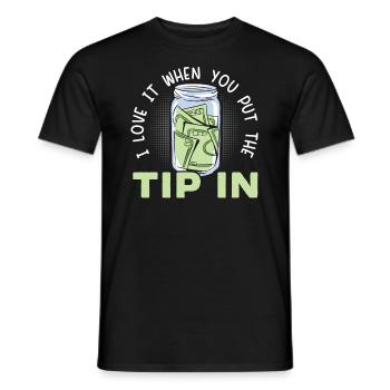 Kellner Kellnerin Barkeeper Barkeeper Barkeeper Barkeeper - Männer T-Shirt - Schwarz - Vorne - AI Model Male 178 light (178cm)