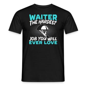 Kellner Kellnerin Barkeeper Barkeeper Barkeeper Barkeeper - Männer T-Shirt - Schwarz - Vorne - AI Model Male 178 light (178cm)