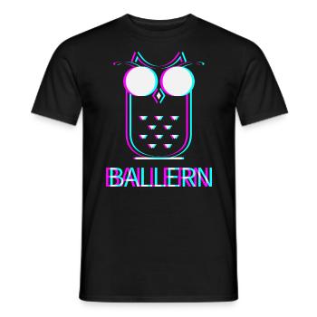 Ballern Techno Raver Electro Rave Musik Club - Männer T-Shirt - Schwarz - Vorne - AI Model Male 178 light (178cm)