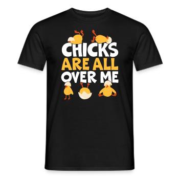 Éleveur de poulet Chuchoteur de poulet Animal de ferme - T-shirt homme - noir - Devant - AI Model Male 178 light (178cm)