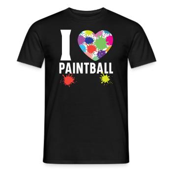 Paintball Paint Gun Paintball Player Paintballer - Men's T-Shirt - black - Front - AI Model Male 178 light (178cm)