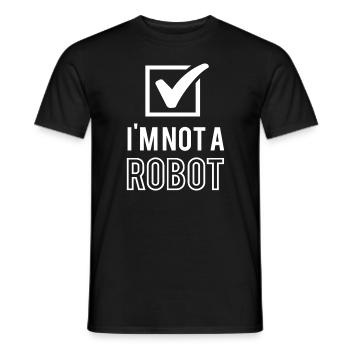 IM Not A Robot Robotik Ingenieur - Männer T-Shirt - Schwarz - Vorne - AI Model Male 178 light (178cm)