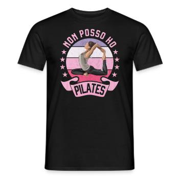I can not have Pilates Yoga Woman Nice Fitness - Men's T-Shirt - black - Front - AI Model Male 178 light (178cm)