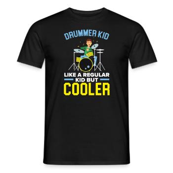 Drummer Musical Instrument Musician Drum Player - Men's T-Shirt - black - Front - AI Model Male 178 light (178cm)
