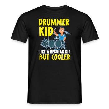 Drummer Musical Instrument Musician Drum Player - Men's T-Shirt - black - Front - AI Model Male 178 light (178cm)
