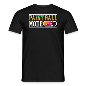 Paintball Mode On Paint Gun Paintball Paintballer - Men's T-Shirt - black - Front - AI Model Male 178 light (178cm)