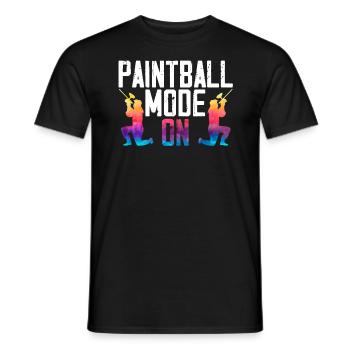 Paintball Mode On Paint Gun Paintball Paintballer - Men's T-Shirt - black - Front - AI Model Male 178 light (178cm)