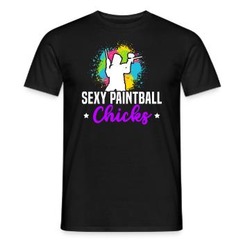 Paintball Paint Gun Paintball Spieler Paintballer - Männer T-Shirt - Schwarz - Vorne - AI Model Male 178 light (178cm)