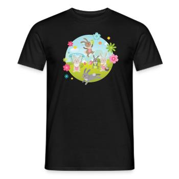 Easter Fun Easter Bunny Easter Kids - Men's T-Shirt - black - Front - AI Model Male 178 light (178cm)