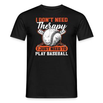 Baseball-Liebhaber Baseballspieler Baseball-Trainer - Männer T-Shirt - Schwarz - Vorne - AI Model Male 178 light (178cm)