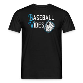 Amateur de baseball Joueur de baseball Entraîneur de baseball - T-shirt homme - noir - Devant - AI Model Male 178 light (178cm)