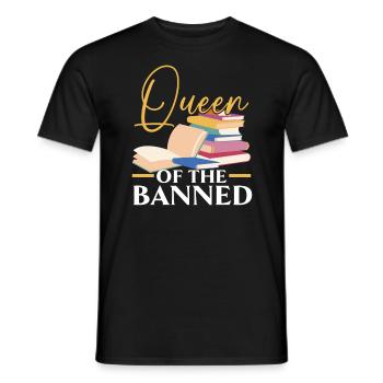 Read Banned Books Bookworm Book Lover Bibliophile - Men's T-Shirt - black - Front - AI Model Male 178 light (178cm)