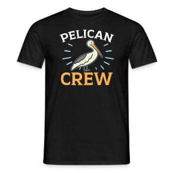 Bird Lover Flying Animal Ornithology Pelicans - Men's T-Shirt - black - Front - AI Model Male 178 light (178cm)