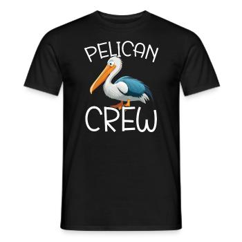Bird Lover Flying Animal Ornithology Pelicans - Men's T-Shirt - black - Front - AI Model Male 178 light (178cm)