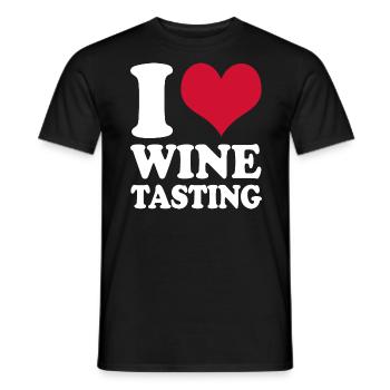 Sommelier I Love Wine Tasting Wine Taster - Men's T-Shirt - black - Front - AI Model Male 178 light (178cm)