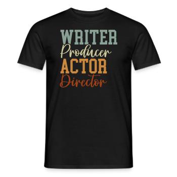Scénariste Producteur Acteur Réalisateur Artiste Actrice - T-shirt homme - noir - Devant - AI Model Male 178 light (178cm)