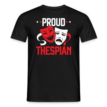 Theaterprobe Darsteller Künstler Schauspielerin Schauspieler - Männer T-Shirt - Schwarz - Vorne - AI Model Male 178 light (178cm)