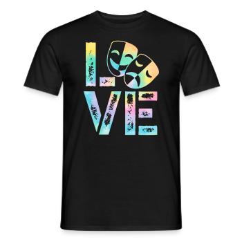 Theaterprobe Darsteller Künstler Schauspielerin Schauspieler - Männer T-Shirt - Schwarz - Vorne - AI Model Male 178 light (178cm)