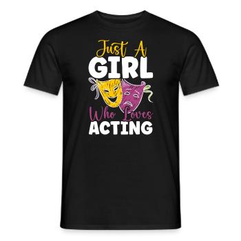 Theaterprobe Darsteller Künstler Schauspielerin Schauspieler - Männer T-Shirt - Schwarz - Vorne - AI Model Male 178 light (178cm)