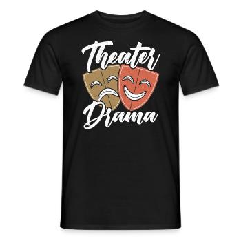 Theater Drama Rehearsal Artist Actress Actor - Men's T-Shirt - black - Front - AI Model Male 178 light (178cm)