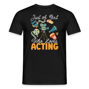 Theaterprobe Darsteller Künstler Schauspielerin Schauspieler - Männer T-Shirt - Schwarz - Vorne - AI Model Male 178 light (178cm)