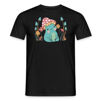 Cottagecore Champignon Esthétique Conservation de la nature - T-shirt homme - noir - Devant - AI Model Male 178 light (178cm)