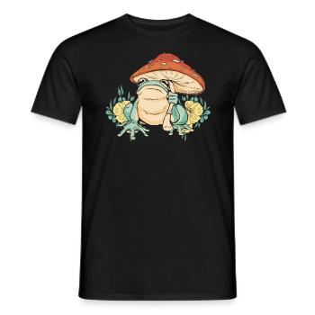 Cottagecore Champignon Esthétique Conservation de la nature - T-shirt homme - noir - Devant - AI Model Male 178 light (178cm)