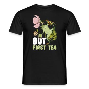 Cottagecore Mushroom Aesthetic Nature Conservation - Men's T-Shirt - black - Front - AI Model Male 178 light (178cm)