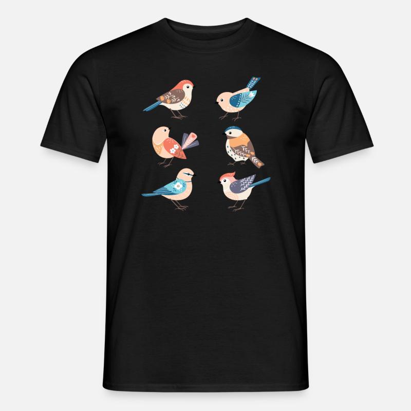 Süße Vögel Vögelchen Vogel - Männer T-Shirt - Schwarz