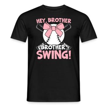 Amateur de baseball Joueur de baseball Entraîneur de baseball - T-shirt homme - noir - Devant - AI Model Male 178 light (178cm)