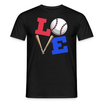 Baseball-Liebhaber Baseballspieler Baseball-Trainer - Männer T-Shirt - Schwarz - Vorne - AI Model Male 178 light (178cm)