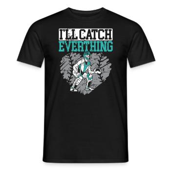 Baseball-Liebhaber Baseballspieler Baseball-Fänger - Männer T-Shirt - Schwarz - Vorne - AI Model Male 178 light (178cm)