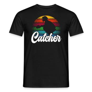 Baseball-Liebhaber Baseballspieler Baseball-Fänger - Männer T-Shirt - Schwarz - Vorne - AI Model Male 178 light (178cm)
