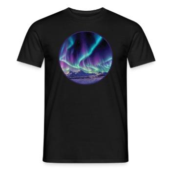 Northern Lights Northern Lights Aurora Borealis - Men's T-Shirt - black - Front - AI Model Male 178 light (178cm)