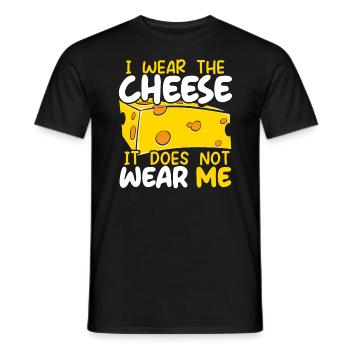 Je porte le fromage Il ne me porte pas de nourriture au fromage - T-shirt homme - noir - Devant - AI Model Male 178 light (178cm)