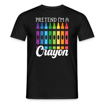 Tun Sie so, als wäre ich ein Buntstiftliebhaber Färbung Zeichnung Farbe - Männer T-Shirt - Schwarz - Vorne - AI Model Male 178 light (178cm)