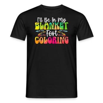 Ich werde in meiner Decke sein Fort Färbung Künstlerische Farbe - Männer T-Shirt - Schwarz - Vorne - AI Model Male 178 light (178cm)