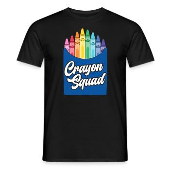 Buntstift Liebhaber Färbung Künstlerische Zeichnung Farbe - Männer T-Shirt - Schwarz - Vorne - AI Model Male 178 light (178cm)