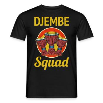 Djembe Squad Drummer Music Drum Musician - Men's T-Shirt - black - Front - AI Model Male 178 light (178cm)
