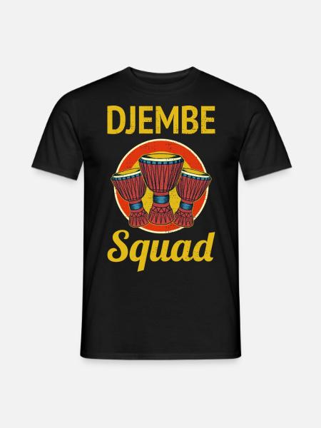 Djembe Squad Schlagzeuger Musik Schlagzeuger Musiker - Männer T-Shirt - Schwarz