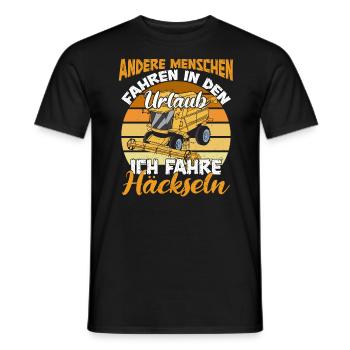 Mähdrescher Landwirt Andere fahren in den Urlaub - Männer T-Shirt - Schwarz - Vorne - AI Model Male 178 light (178cm)