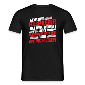 Fliesenleger Handwerker - Männer T-Shirt - Schwarz - Vorne - AI Model Male 178 light (178cm)